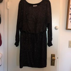 Long sleeve Glitter cocktail dress